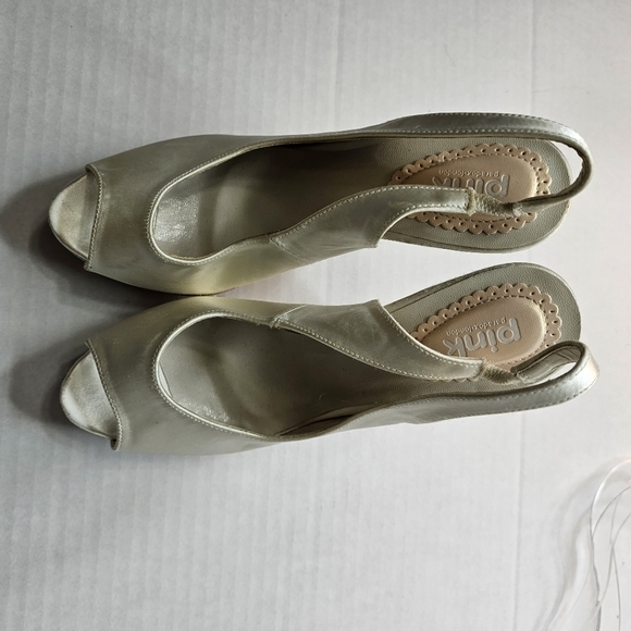 PINK Paradox London Indulgence Platform Peep Toe Pump Satin - Picture 10 of 10